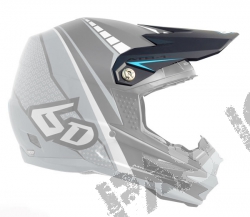 6D ATR-1 MX- Visor Edge Neon Blue/Grey