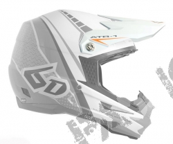 6D ATR-1 MX- Visor Edge Neon Orange/White