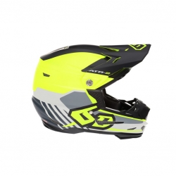 6D ATR-2Y MX- Enduro Kinder Helm Target Neon Gelb