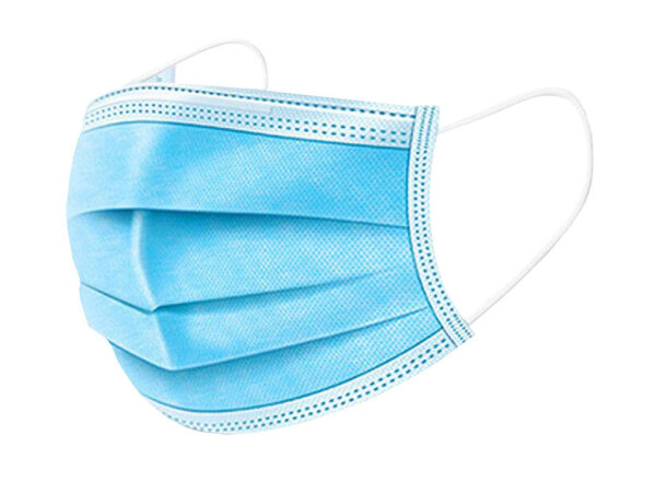 Disposable 3-layer breathing mask - 50 Items - Size: ONE SIZE